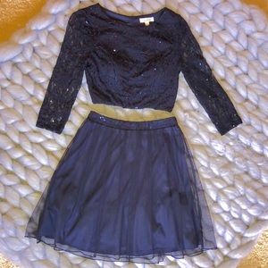 Speechless Navy 2-Piece Homecoming/Prom Dress